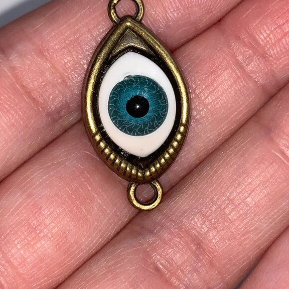 Brass All Seeing Eye Charm - Picture 2 of 4